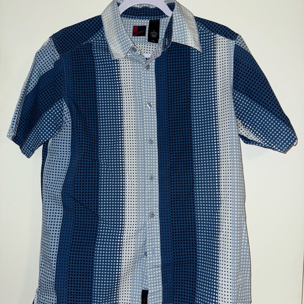 Curve Men's Blue Striped Shirt